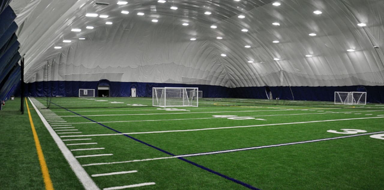 Milton soccer turf wind storm roof collapse