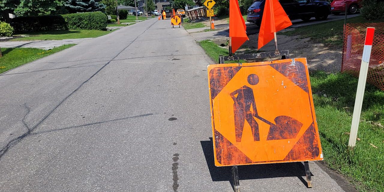 Burlington pavement resurfacing construction traffic