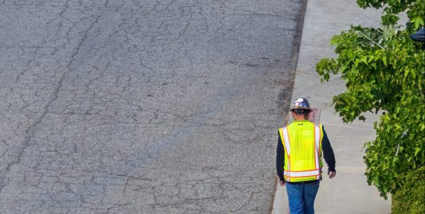 sidewalk construction Burlington traffic delays