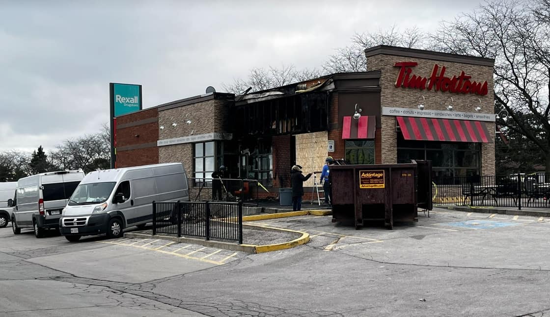 fire Hortons police Burlington arson