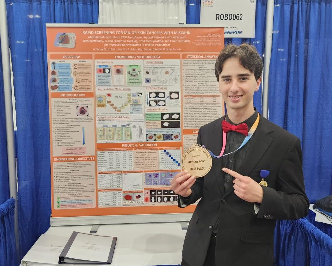 Ontario, Los Angeles, Oakville, robotics, skin cancer, student, science,