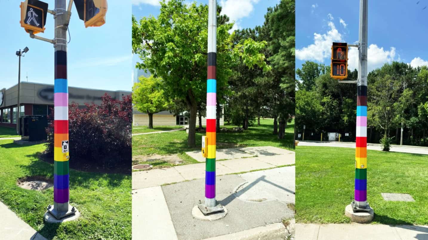 Pride pole Burlington 2SLGBTQIA+