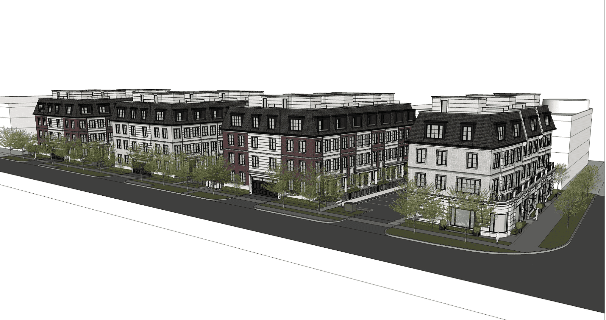 block of townhouses proposed for oakville