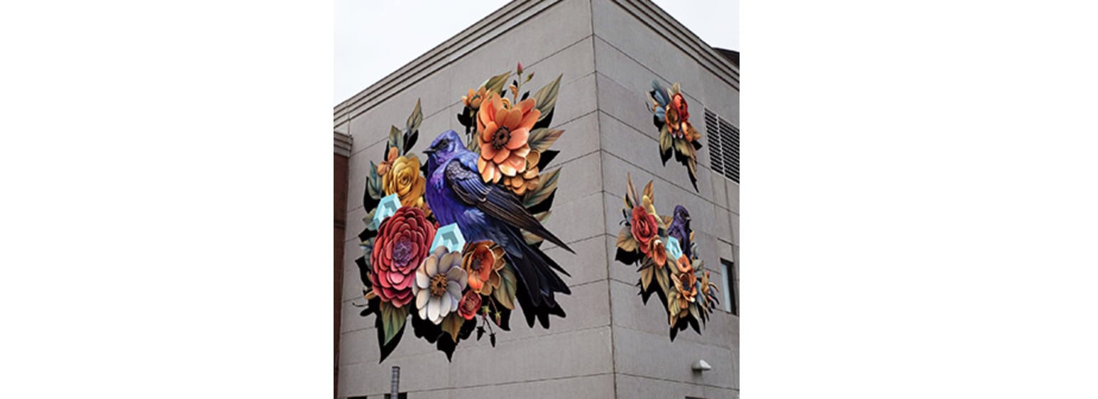 Rose Rugg birdO Brampton mural