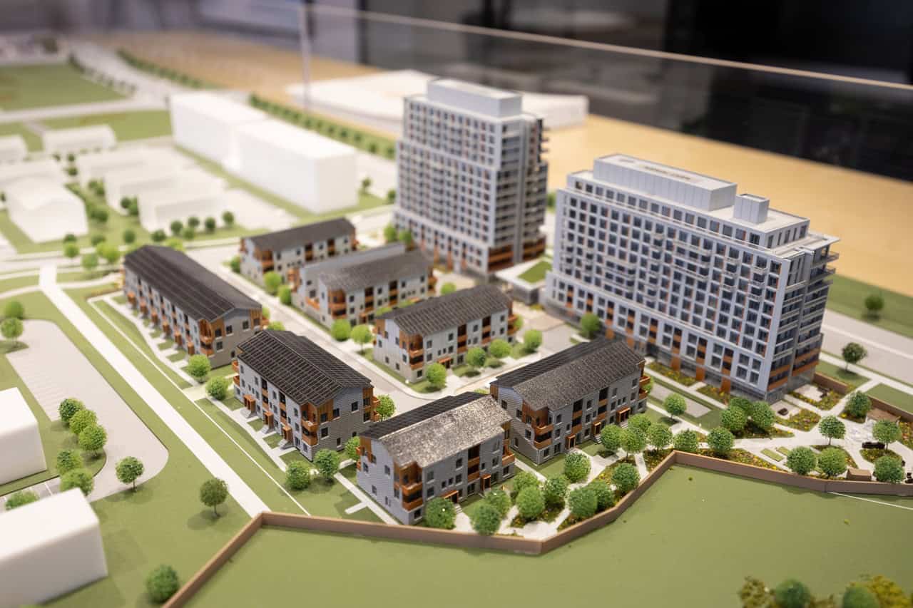 New 19-acre community Daniels MPV2 under construction in Brampton, developed by The Daniels Corporation