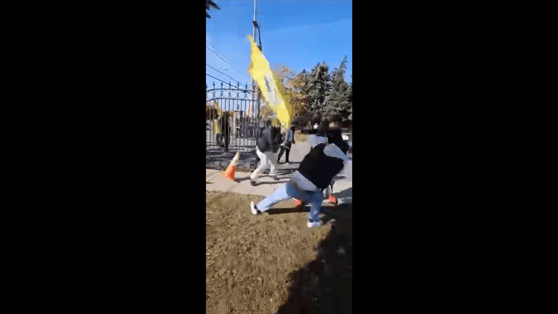 protests brampton temple