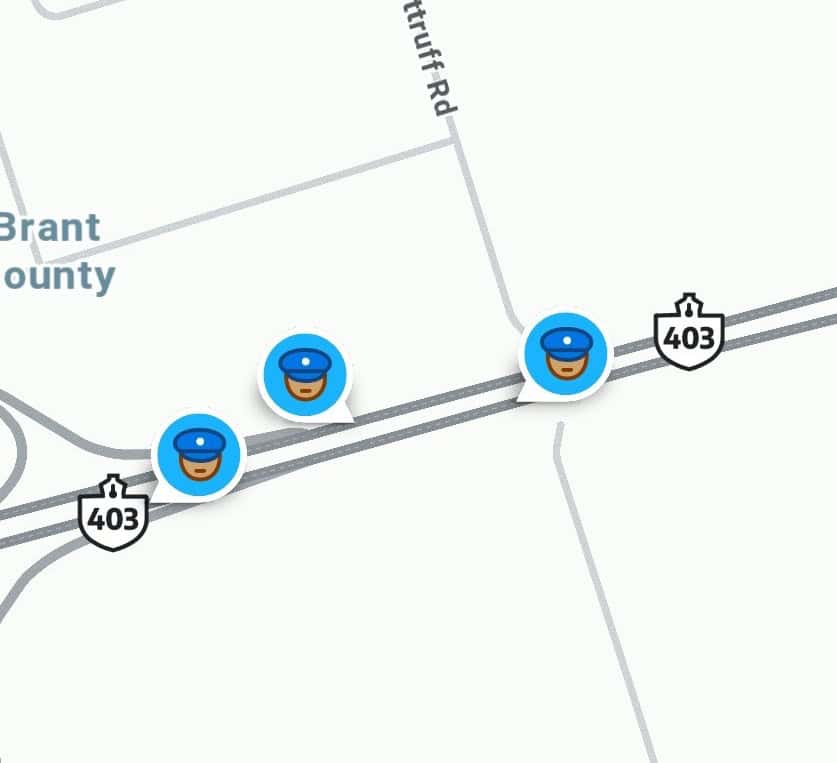 waze police ontario