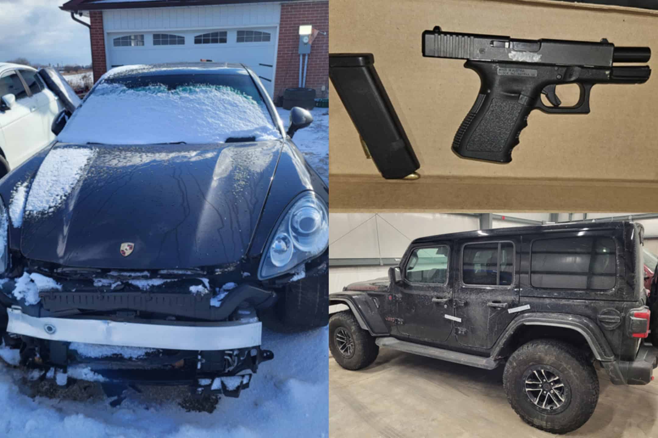 Stolen Porsche and loaded handgun found after home invasion in Caledon: police